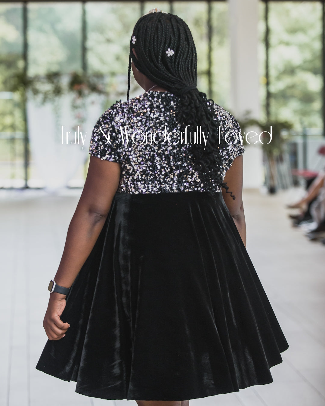 Midnight Sparkle Velvet Dress