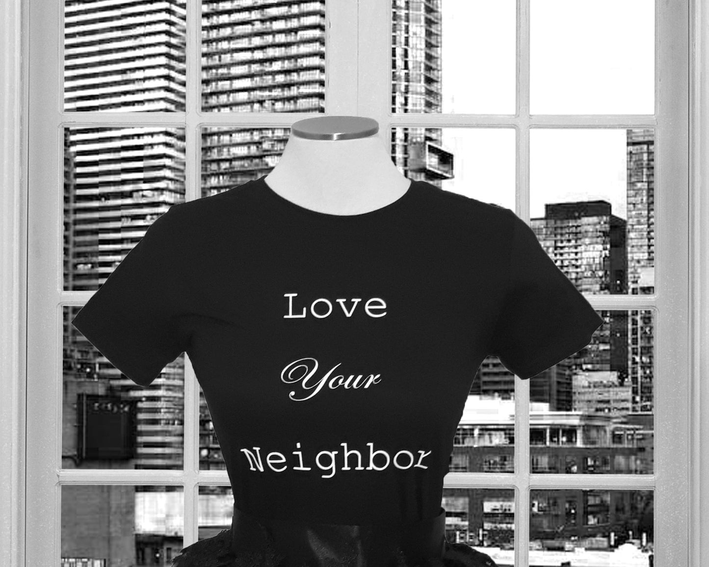 Love Your Neighbor Black Tee